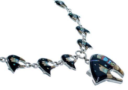 Multicolor Bear Native America Mesa Design Link Necklace Set PX38000